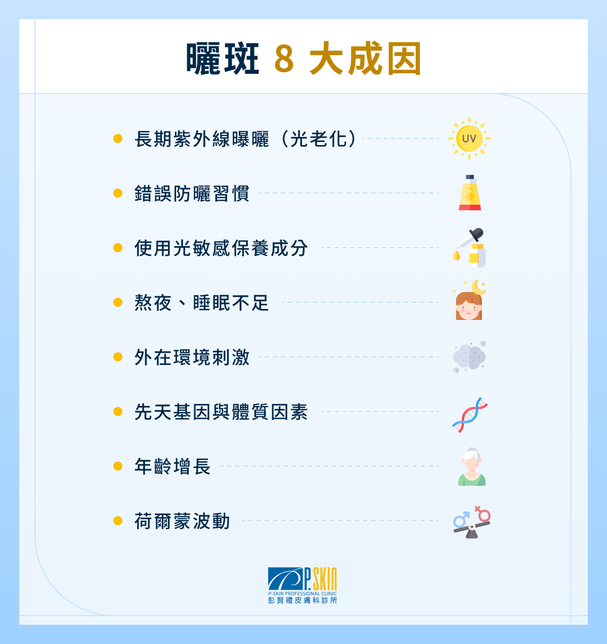 曬斑成因
